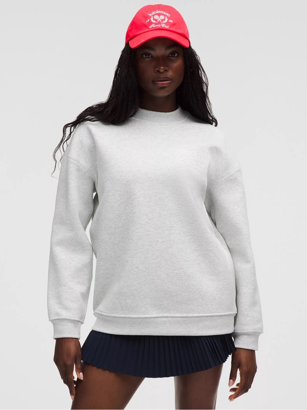 lululemon athletica ‘Meet You Courtside' Grey Crewneck Sweatshirt 2025 US Open - Picture 3 of 4